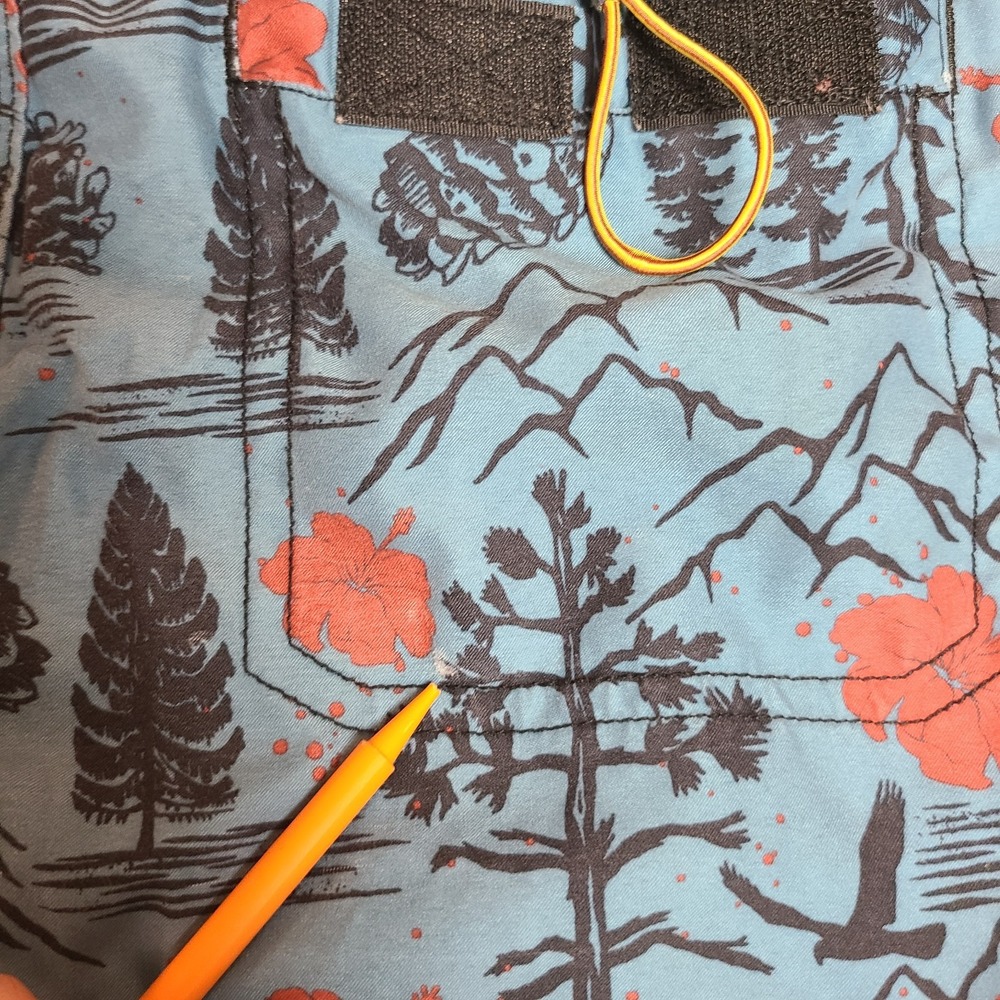 Hippy Tree Men's Shorts Size 30 Beach Drawstring Pocket Stretch Nature Print - Picture 8 of 14